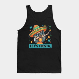 Let's Fiesta dabbing sunglasses  girls Cinco De Mayo Mexican Tank Top